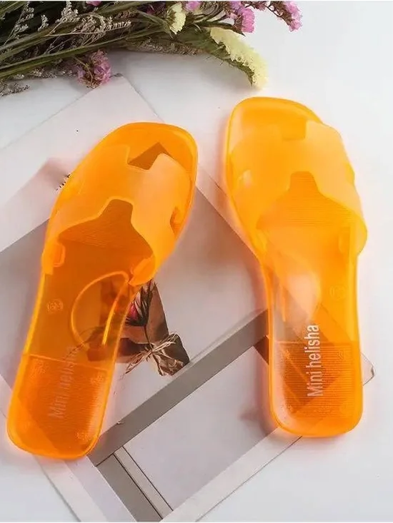 Colorful Transparent Slide Sandals - Multi Color Options - Picture 3 of 10